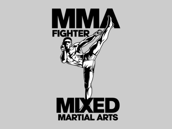 Mma fighter poster 1 t shirt designs for sale
