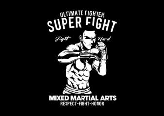 MMA SUPER FIGHT t shirt designs for sale