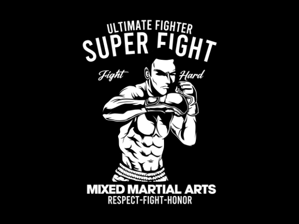 Mma super fight t shirt designs for sale