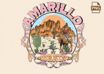 Amarillo By Morning PNG t shirt vector