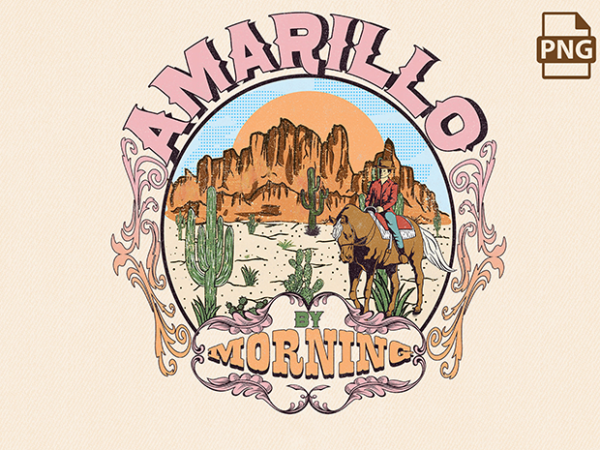 Amarillo by morning png t shirt vector