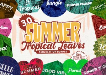Summer Tropical Sublimation PNG Bundle, Summer T-shirt Designs Bundle, UNIVERSTOCK