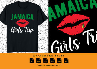 Jamaica Girls Trip Bride Squad Jamaica Best Friend Trip shirt print template Girls summer trip typography shirt design