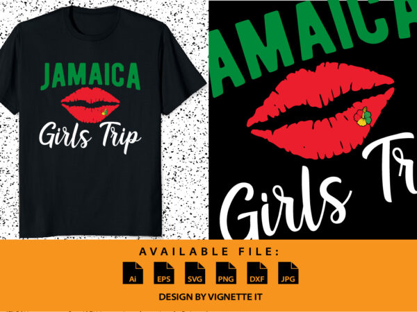 Jamaica girls trip bride squad jamaica best friend trip shirt print template girls summer trip typography shirt design