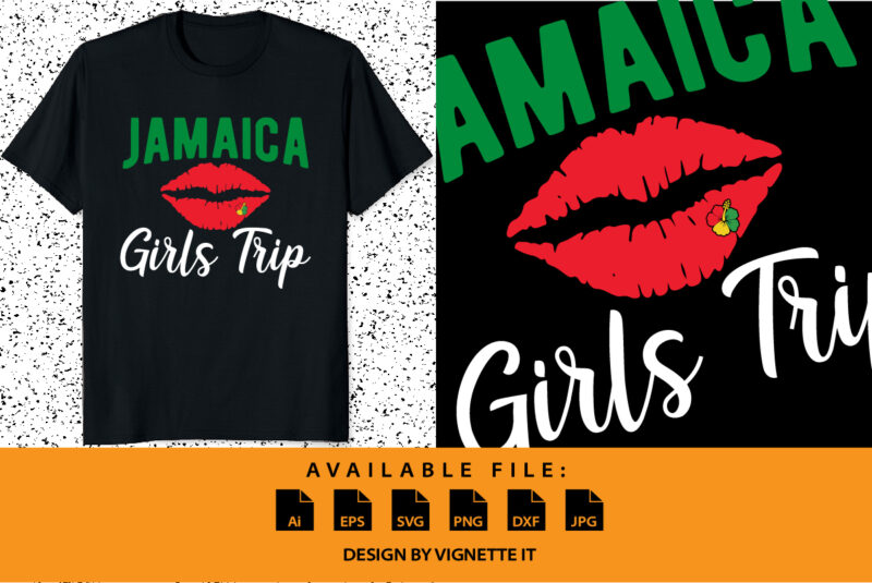 Jamaica Girls Trip Bride Squad Jamaica Best Friend Trip shirt print template Girls summer trip typography shirt design