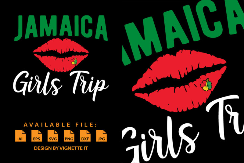 Jamaica Girls Trip Bride Squad Jamaica Best Friend Trip shirt print template Girls summer trip typography shirt design