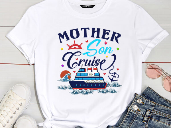 Mother son cruise 2023 family vacation mom son trip matching t-shirt pc