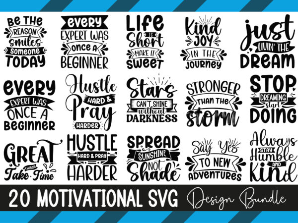 Motivational svg design bundle