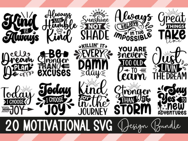 Motivational svg design bundle