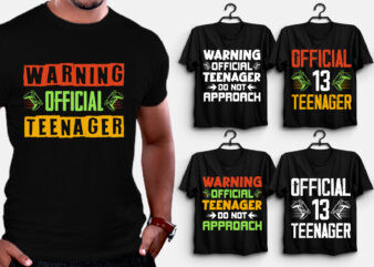 Official Teenager Birthday T-Shirt Design