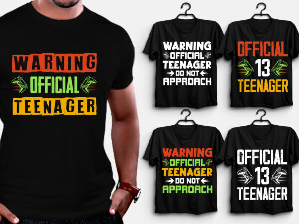 Official teenager birthday t-shirt design Official teenager birthday t-shirt design