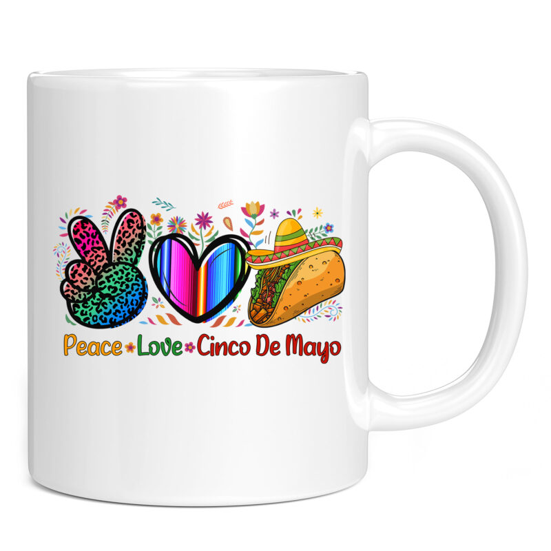 Peace Love Cinco De Mayo Shirt, Tacos Shirt, Mexican Party Shirt, Fiesta Shirt, Cinco De Mayo Shirt, Gift For Women, Margarita Tee PC