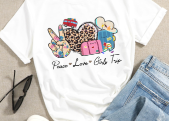 Peace Love Girls Trip PNG, Peace Love Girls Trip Sublimation Download, Girl Trip Png, Girls Vacay png, Girls Vacation png, Summer Trip Png 1 t shirt illustration