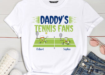 Personalized Daddy, Grandpa_S Little Tennis Fans Mug, Personalized Mug Gift PC t shirt illustration