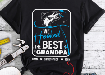 Personalized Grandpa Dad Fishing Shirt, Fishing Gift For Grandpa