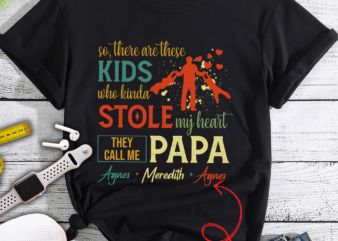 Personalized Grandpa Shirt, Great Grandpa Shirt, Papa Gift for Dad, Papa Shirt They call me Papa grandkids hold Papa Hands (up to 20 kids)