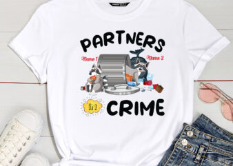 Personalized Partners In Crime Raccoon Coffee Mug PC t shirt illustration