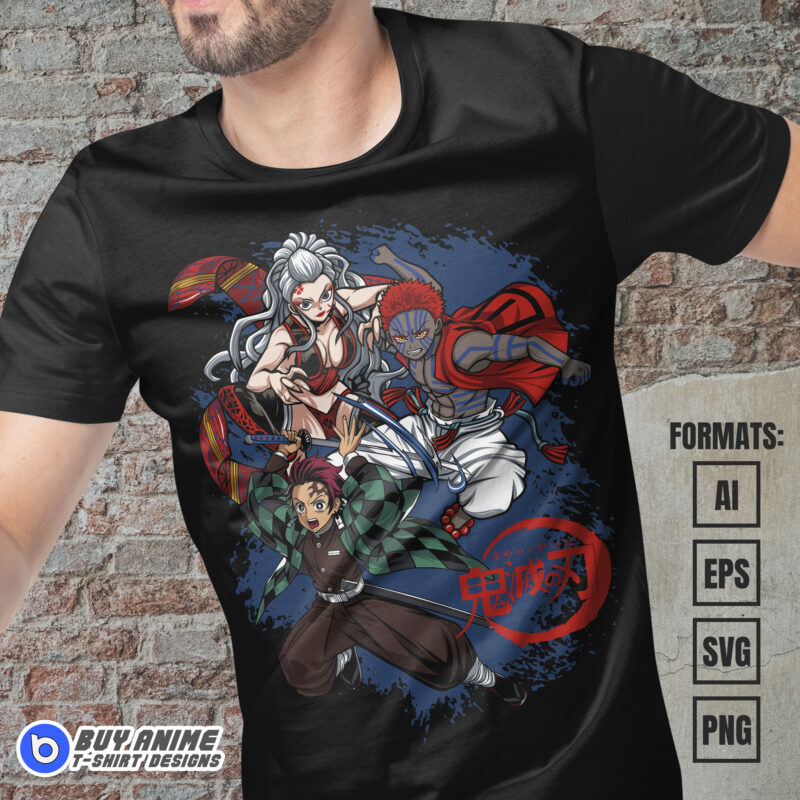Demon Slayer Vector T-shirt Design Template #2 - Buy t-shirt designs
