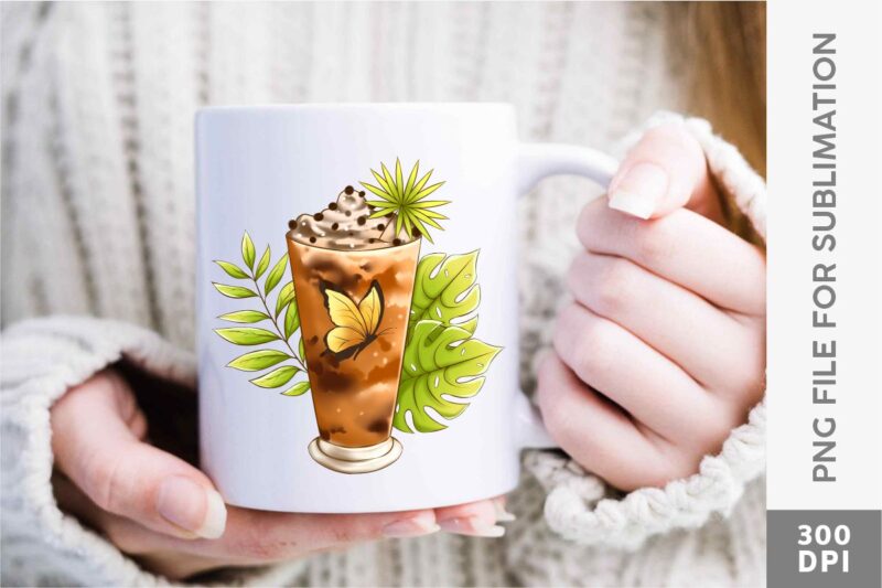 Summer Wildflowers Coffee Ice Cup Sublimation Bundle, UNIVERSTOCK