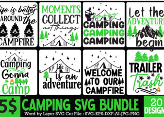 Camping SVG Bundle,Camper SVG Bundle,Camping T-Shirt Design Bundle, Camping SVG Bundle, Camping Crew SVG, Camp Life SVG, Funny Camping Svg, Campfire Svg, Camping Gnomes Svg, Happy Camper Svg, Love Camp