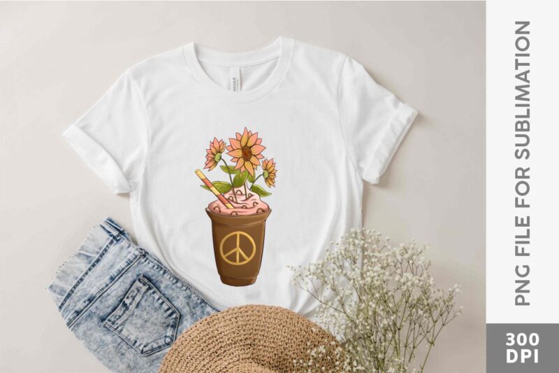 Summer Wildflowers Coffee Ice Cup Sublimation Bundle, UNIVERSTOCK