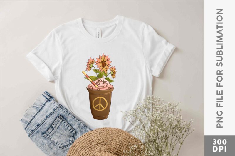 Summer Wildflowers Coffee Ice Cup Sublimation Bundle, UNIVERSTOCK