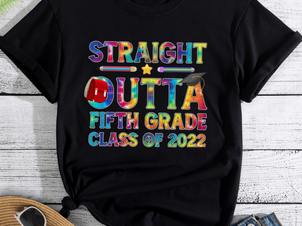 Rd 2023 graduation tiedye straight outta 5th fifth grade t-shirt