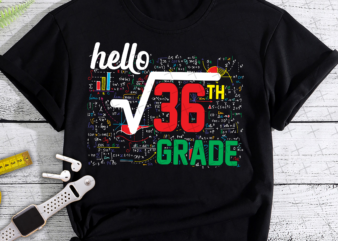 RD Back to school 6th Grade Square Root of 36 math kids teacher T-Shirt