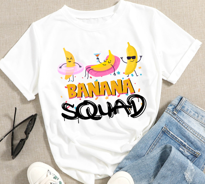 RD Banana Squad Summer Funny Banana Fruit Lovers T-Shirt