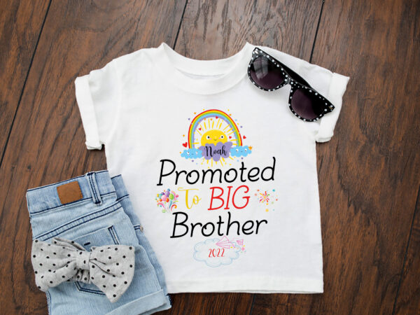 Rd big brother toddler personalised shirt brothers kids clothing cute baby personalized t-shirt gift siblings kids top older brother rainbow