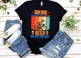 RD Biking Solves Most Of My Problems Beer Biker Cycle Premium T-Shirt