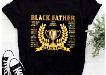RD Black Fathers Day Gifts for Dad Black Father Black King African American Dad T-Shirt