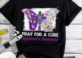 RD Butterfly Faith Cross Alzheimer_s Awareness, Floral Alzheimers Day, Purple Ribbon Awareness Month Gift Shirt