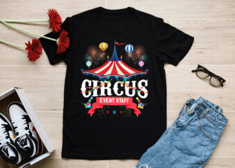 RD Circus Staff Costume Carnival Vintage T-Shirt, Clowns Ringmaster Tamer Taming Tee, Kids Birthday Children Party Present, Circus Lover Gifts