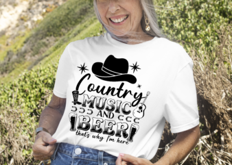 RD Country Music and Beer that_s why I_m here Digital Design ,Sublimation Design, Digital Download, PNG File , Camping , Summer,Instant Download