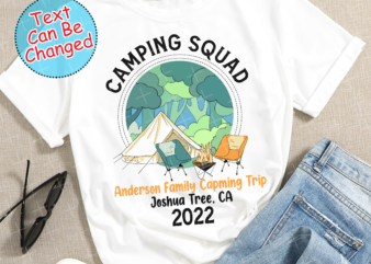 RD Custom Camping Squad Shirts Camp Squad Shirt ,Family Matching T-shirts,Personalized Camping Shirt For Family