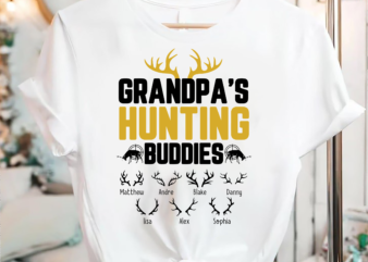RD Custom Grandpa Hunting Buddies PNG , Fathers Day Gift From Daughter Digital t shirt design online
