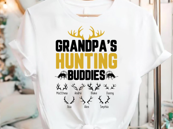 Rd custom grandpa hunting buddies png , fathers day gift from daughter digital t shirt design online
