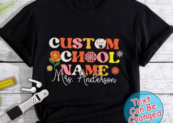 RD Custom School Name Shirts , Personalized Teacher Tees, Matching Team Tshirts, School Shirt, Back to School,Teaching Gift Idea ,Team