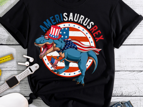 Rd dinosaur 4th of july kids boys men amerisaurus t rex funny t-shirt