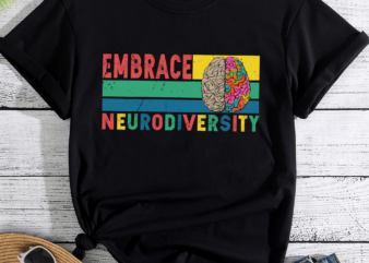 RD Embrace Neurodiversity Retro Vintage T-Shirt For Men Or Women, Brain Embrace ADHD Autism ASD T-Shirt, Neurodiversity Shirt, Awareness Shirt