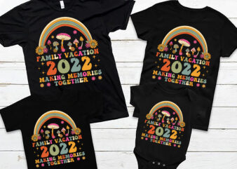 RD Family Vacation 2022 Making Memories Together Retro Rainbow T-Shirt 1