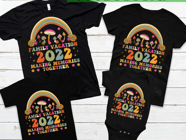 Rd family vacation 2022 making memories together retro rainbow t-shirt 1