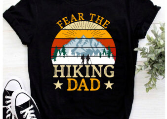 RD Fear The Hiking Dad Vintage Hiking Dad For Fathers Day T-Shirt