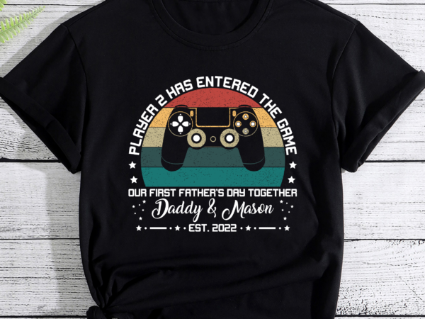 Rd first fathers day matching shirt, leveled up to daddy, first fathers day shirt, new dad shirt, dad and baby shirt, fathers day gift, gamer1 t shirt design online