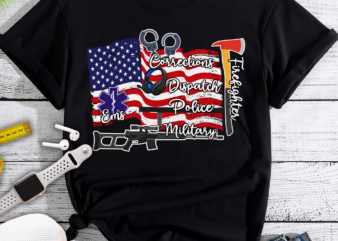RD First Responders Hero Flag T-Shirt, Tank Top, EMT Nurse Firefighter Police Corrections Dispatch Military Thin Line, T shirt