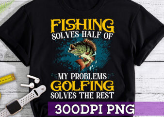 RD Fishing Solves Half Of My Problems Golfing Vintage T-Shirt