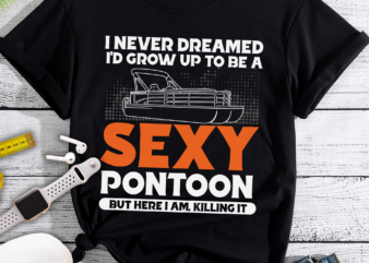 RD Funny Sexy Pontoon Captain Design Boat Captain Women Girls T-Shirt