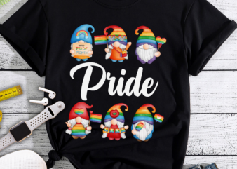 RD Gnomes Happy Pride Month Gay Pride Rainbow Flag LGBT T-Shirt