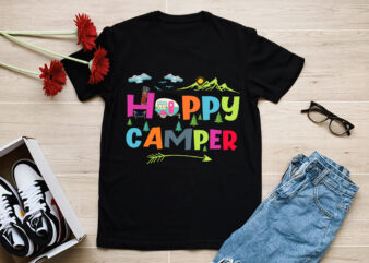 RD Happy Camper Camping Funny Gift Men Women Kids T-Shirt